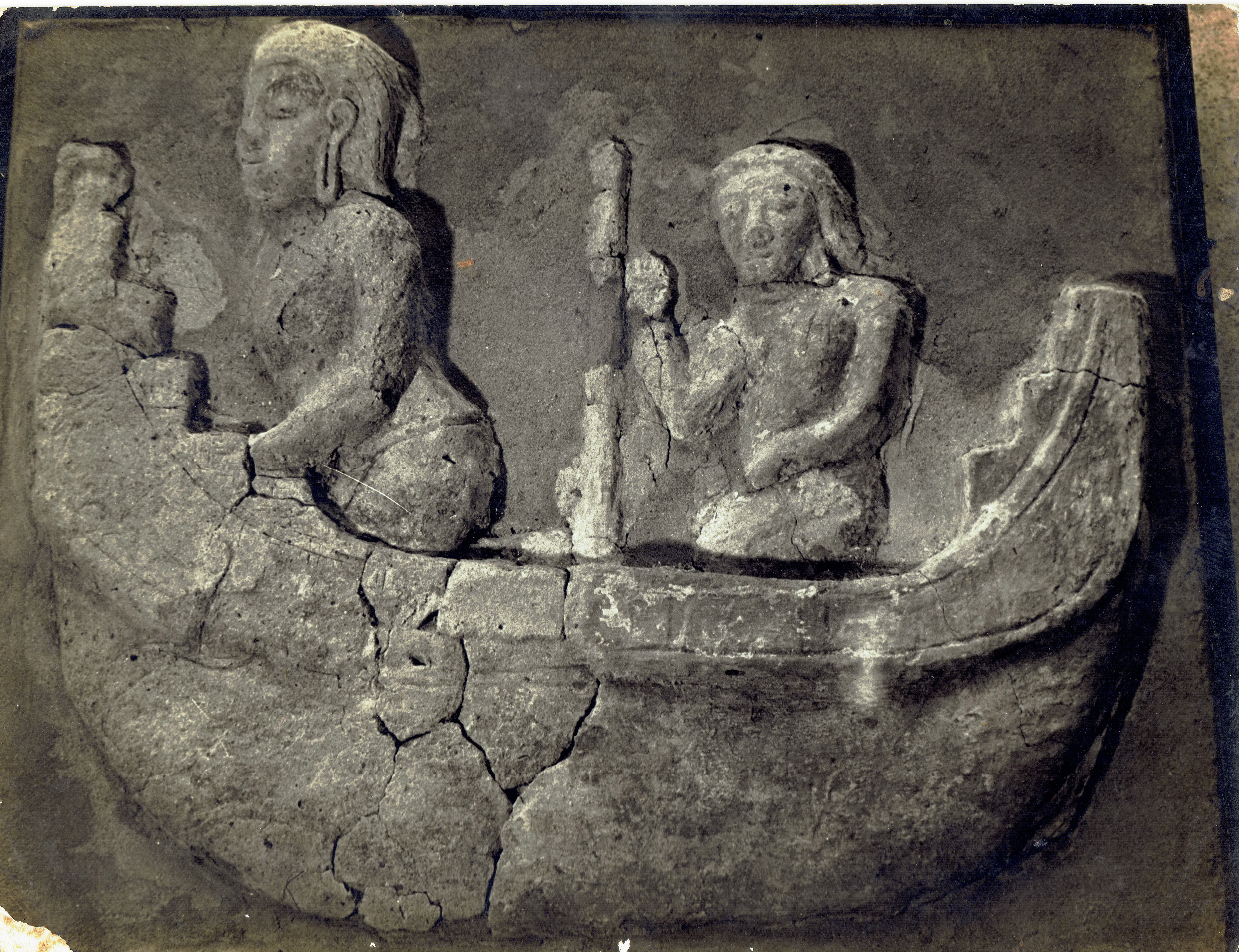 รูปปูนปั้นจากเจดีย์จุลประโทน