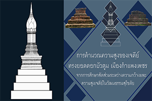 ภาพประกอบ :การคำนวณความสูงของเจดีย์ทรงยอดดอกบัวตูม เมืองกำแพงเพชร