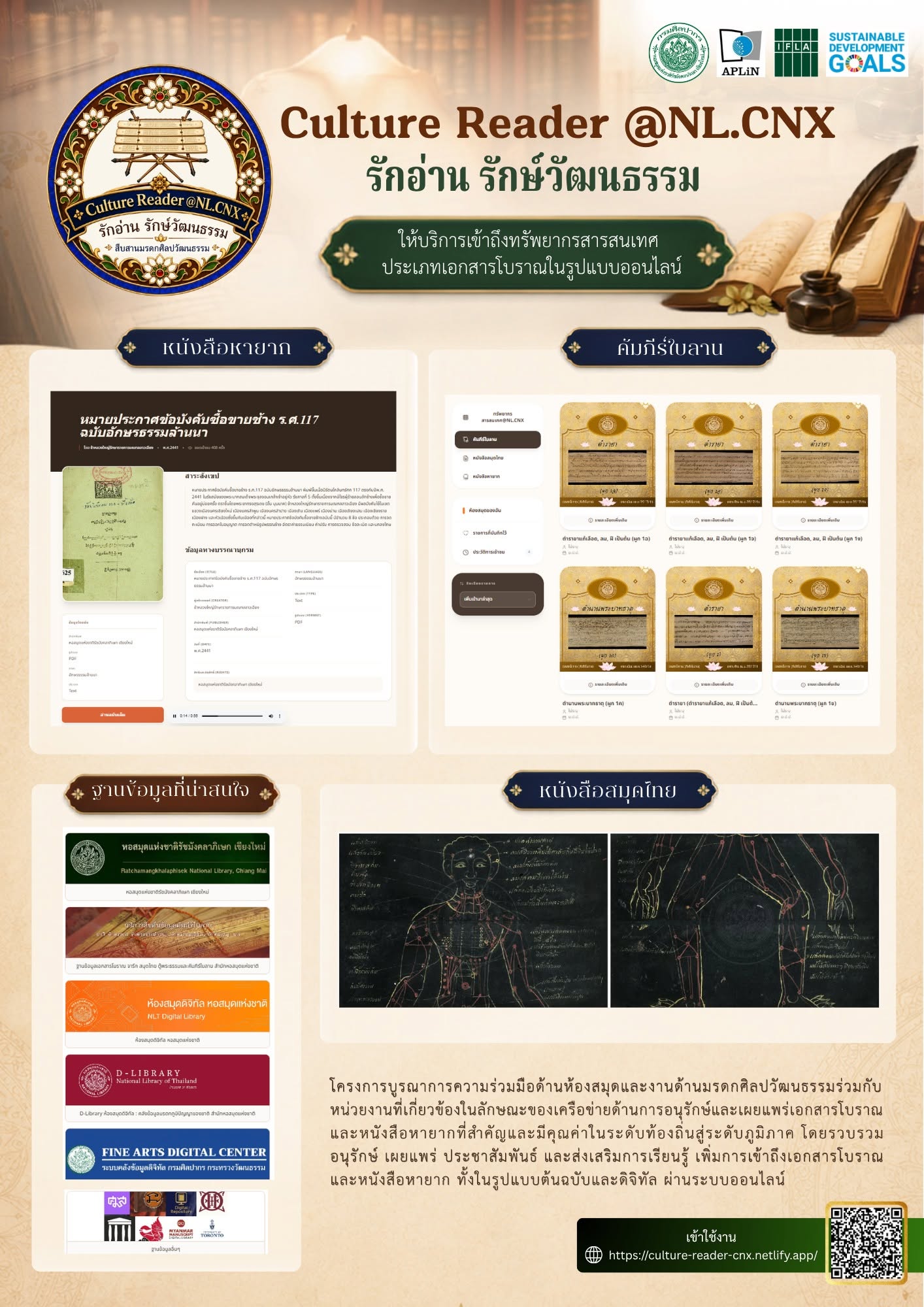 ภาพประกอบ :Culture Reader @NL.CNX พร้อมให้บริการแล้ว !!