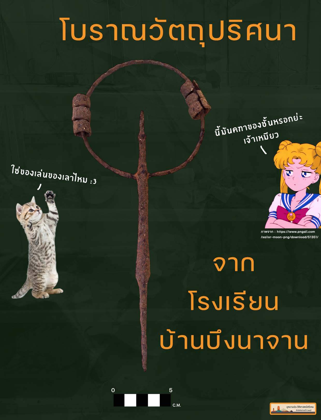 ภาพประกอบ :"โบราณวัตถุปริศนา จากโรงเรียนบ้านบึงนาจาน" องค์ความรู้ประจำเดือนมิถุนายน 2569